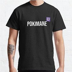 Pokimane T-Shirts - Pokimane Twitch Classic T-Shirt RB2205