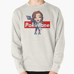 Pokimane Sweatshirts - Pokimane Chibi Art Pullover Sweatshirt