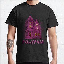 Polyphia Merch Polyphia Band With Some Scary Haunted House Classic T-Shirt RB1207