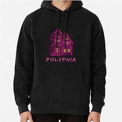 Polyphia Merch Polyphia Band With Some Scary Haunted House Pullover Hoodie RB1207