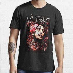 Lil Peep T-Shirts – Lil Peep Floral Portrait Essential T-Shirt