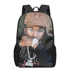 Pop Smoke Printed Backpack - Fashion Printed Pop Smoke Backpack