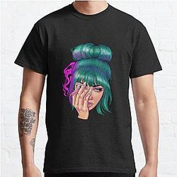 Pop Smoke T-Shirts - Stoner Girl | Pink Smoke Classic T-Shirt