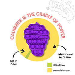 Grape Pop It Fidget Toys for Stress Relief
