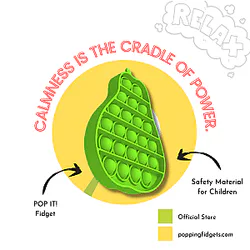 Pear Pop It Fidget Toys for Stress Relief