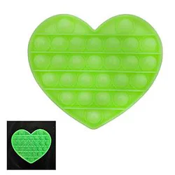 Glow Heart Shapes Pop It Fidgets Anti Stress Toys
