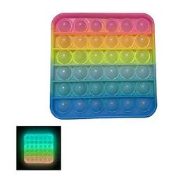Glow Square Shapes Pop It Fidgets Anti Stress Toy