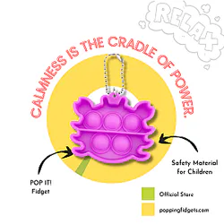 Crab Keychain Pop It Fidget Anti Stress Toys