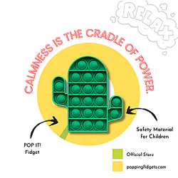 Cactus Pop It Fidget Anti Stress Toys