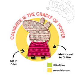 Peppa Pig Pop It Fidget Simple Dimple Anti Stress Toy