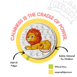 Lion Image Pop It Fidget Anti Stress Toys