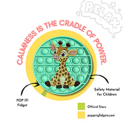 Giraffe Image Pop It Fidget Anti Stress Toys