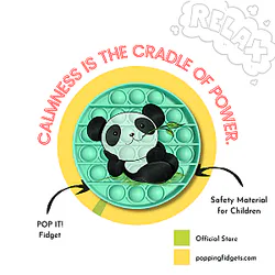 Panda Image Pop It Fidget Anti Stress Toys