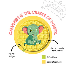 Elephant Image Pop It Fidget Anti Stress Toys
