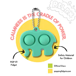 Elephant Keychain Pop It Fidget Anti Stress Toys