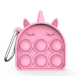 Pink Keychain Pop It Fidget Anti Stress Toys