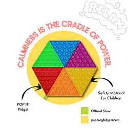 Pop It Jumbo Hexagon Pop It Fidget Anti Stress Toys