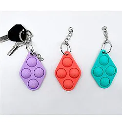 4 Fingers Keychain Pop It Fidget Anti Stress Toys