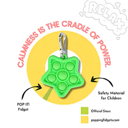 Star Keychain Pop It Fidget Anti Stress Toys
