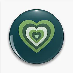 Powerpuff Girls Heart in Green Pin