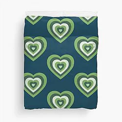Power Puff Girls Heart In Green Duvet Cover