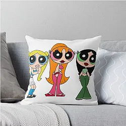 Power Puff Girls Throw Pillow