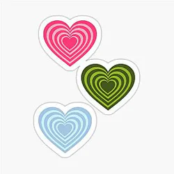 The Powerpuff Girls Hearts Sticker
