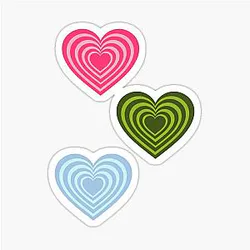 Powerpuff Girls Hearts Sticker