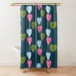 Power Puff Girls Heart Shower Curtain