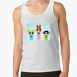 Buttercup Power Power Puff Girls Tank Tops