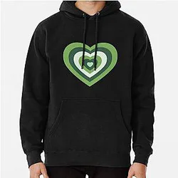Power Puff Girls Heart in Green Pullover