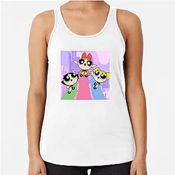 Blossom Bubbles Power Puff Girls Tank Tops