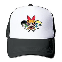 The Power Puff Girls Summer Classic Black Hip Hop Snapback Hats Cap