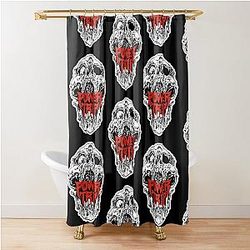 Sticker Power Trip Band Shower Curtain