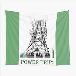 Trippy Power Trip Transmisson Tower Tapestry