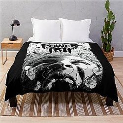 POWER TRIP save rock  Throw Blanket