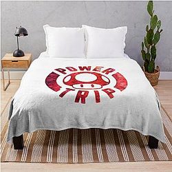 Power Trip - Mushroom Pun Throw Blanket