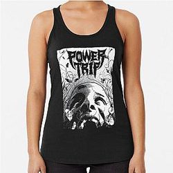 POWER TRIP save rock  Racerback Tank Top