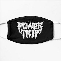 power trip merch power trip logo Flat Mask
