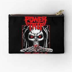 Power Trip Waiting Around To Die Classic Retro T Zipper Pouch
