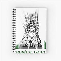 Trippy Power Trip Transmisson Tower Spiral Notebook
