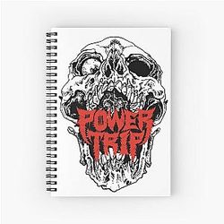 Sticker Power Trip Band Spiral Notebook
