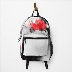 Power Trip - Black White Red Abstract Backpack