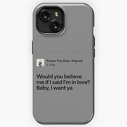 Power Trip J Cole Lyrics iPhone Tough Case