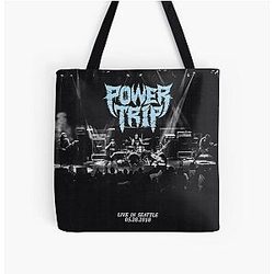 Live In Seattle Power Trip All Over Print Tote Bag