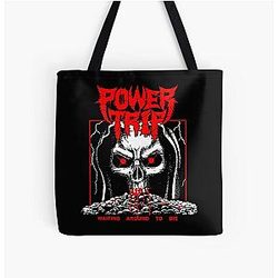 Power Trip Waiting Around To Die Classic Retro T All Over Print Tote Bag