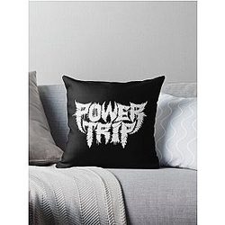 power trip merch power trip logo Throw Pillow