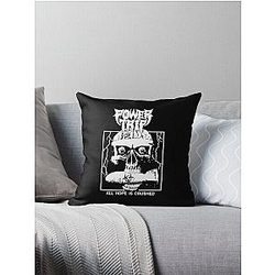 Power Trip Merch Hope Is Crushed Skull Throw Pillow