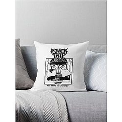 Power Trip Merch Hope Is Crushed Skull Throw Pillow