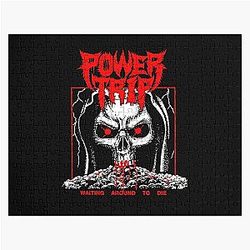 Power Trip Waiting Around To Die Classic Retro Logo Cheap Tee Logo Love Gift  Jigsaw Puzzle